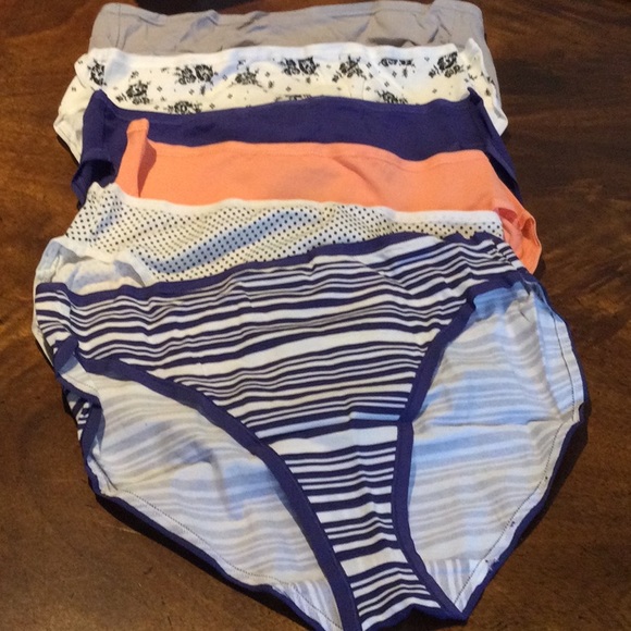 NEW AMAZON ESSENTIALS MEDIUM HI CUT BRIEF PANTIES  6 PANTIES IN SET - Picture 2 of 6